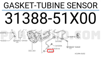 Nissan 3138851X00 GASKET-TUBINE SENSOR
