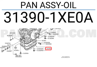 Nissan 313901XE0A PAN ASSY-OIL