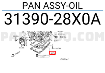 Nissan 3139028X0A PAN ASSY-OIL