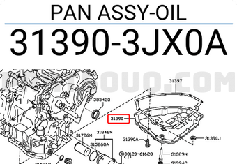 Nissan 313903JX0A PAN ASSY-OIL