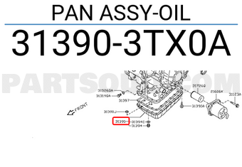 Nissan 313903TX0A PAN ASSY-OIL