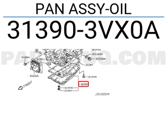 Nissan 313903VX0A PAN ASSY-OIL