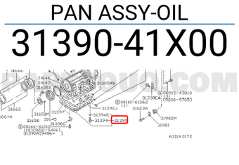 Nissan 3139041X00 PAN ASSY-OIL