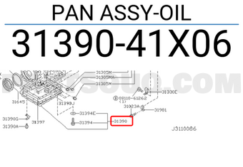 Nissan 3139041X06 PAN ASSY-OIL