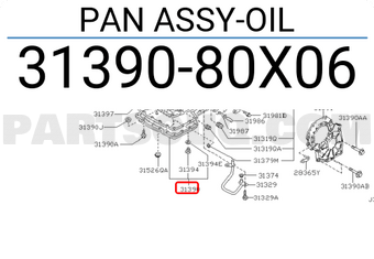 Nissan 3139080X06 PAN ASSY-OIL
