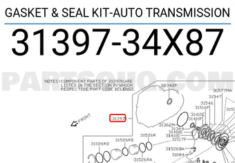Nissan 3139734X87 GASKET & SEAL KIT-AUTO TRANSMISSION