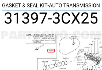 Nissan 313973CX25 GASKET & SEAL KIT-AUTO TRANSMISSION