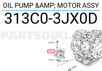 Nissan 313C03JX0D OIL PUMP & MOTOR ASSY
