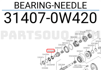 Nissan 314070W420 BEARING-NEEDLE