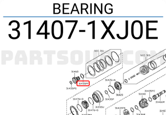 Nissan 314071XJ0E BEARING