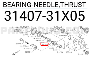 Nissan 3140731X05 BEARING-NEEDLE,THRUST