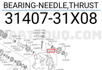 Nissan 3140731X08 BEARING-NEEDLE,THRUST