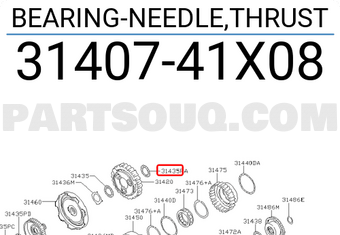 Nissan 3140741X08 BEARING-NEEDLE,THRUST