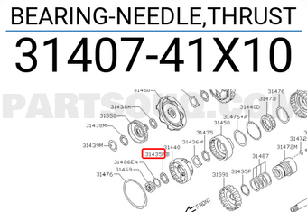 Nissan 3140741X10 BEARING-NEEDLE,THRUST