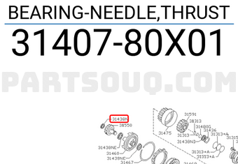 Nissan 3140780X01 BEARING-NEEDLE,THRUST