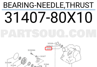 Nissan 3140780X10 BEARING-NEEDLE,THRUST