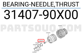 Nissan 3140790X00 BEARING-NEEDLE,THRUST