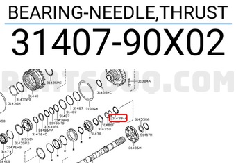 Nissan 3140790X02 BEARING-NEEDLE,THRUST