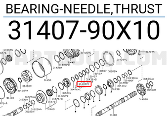 Nissan 3140790X10 BEARING-NEEDLE,THRUST