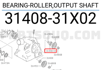 Nissan 3140831X02 BEARING-ROLLER,OUTPUT SHAFT