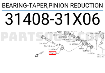 Nissan 3140831X06 BEARING-TAPER,PINION REDUCTION