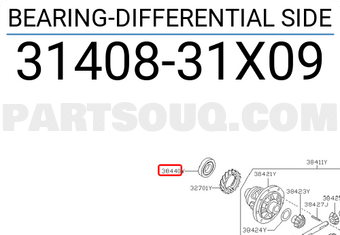 Nissan 3140831X09 BEARING-DIFFERENTIAL SIDE