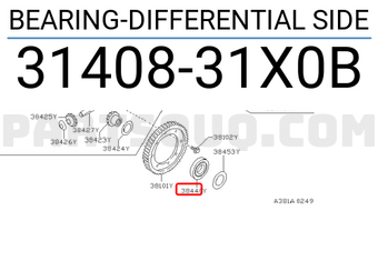 Nissan 3140831X0B BEARING-DIFFERENTIAL SIDE