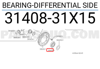 Nissan 3140831X15 BEARING-DIFFERENTIAL SIDE