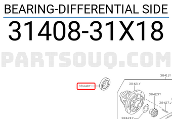 Nissan 3140831X18 BEARING-DIFFERENTIAL SIDE