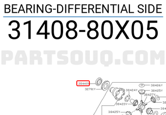 Nissan 3140880X05 BEARING-DIFFERENTIAL SIDE
