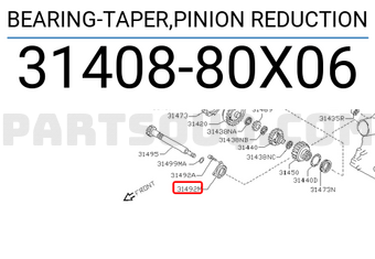 Nissan 3140880X06 BEARING-TAPER,PINION REDUCTION