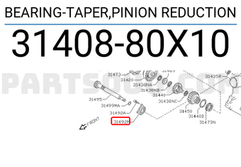 Nissan 3140880X10 BEARING-TAPER,PINION REDUCTION