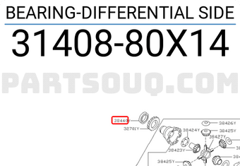 Nissan 3140880X14 BEARING-DIFFERENTIAL SIDE