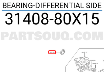 Nissan 3140880X15 BEARING-DIFFERENTIAL SIDE