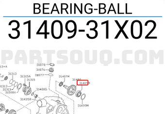 Nissan 3140931X02 BEARING-BALL