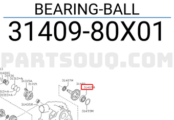 Nissan 3140980X01 BEARING-BALL