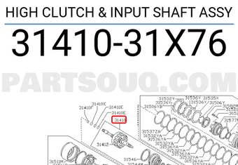 Nissan 3141031X76 HIGH CLUTCH & INPUT SHAFT ASSY