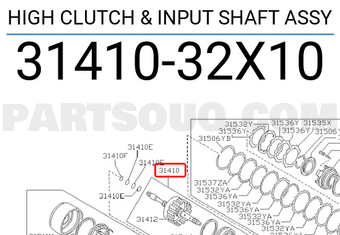 Nissan 3141032X10 HIGH CLUTCH & INPUT SHAFT ASSY