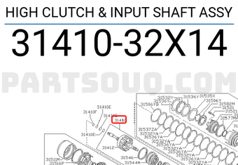 Nissan 3141032X14 HIGH CLUTCH & INPUT SHAFT ASSY