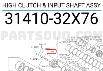 Nissan 3141032X76 HIGH CLUTCH & INPUT SHAFT ASSY