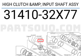 Nissan 3141032X77 HIGH CLUTCH & INPUT SHAFT ASSY