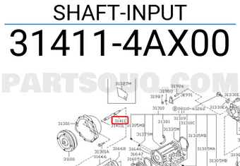 Nissan 314114AX00 SHAFT-INPUT