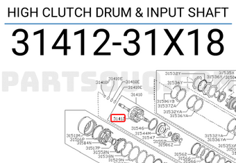 Nissan 3141231X18 HIGH CLUTCH DRUM & INPUT SHAFT