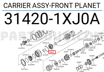Nissan 314201XJ0A CARRIER ASSY-FRONT PLANET