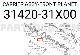 Nissan 3142031X00 CARRIER ASSY-FRONT PLANET