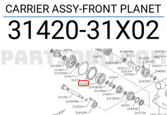 Nissan 3142031X02 CARRIER ASSY-FRONT PLANET