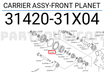 Nissan 3142031X04 CARRIER ASSY-FRONT PLANET