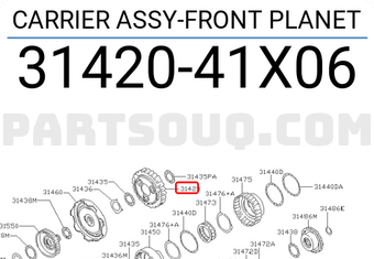 Nissan 3142041X06 CARRIER ASSY-FRONT PLANET