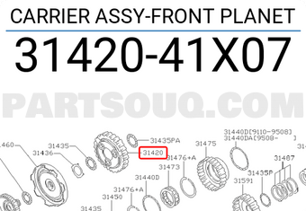 Nissan 3142041X07 CARRIER ASSY-FRONT PLANET