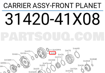Nissan 3142041X08 CARRIER ASSY-FRONT PLANET